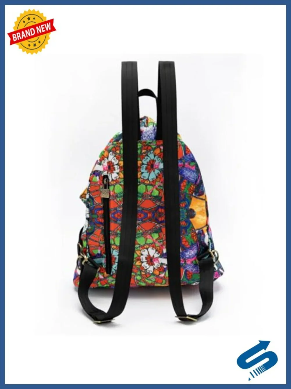 Boho Backpack Purse for Women Convertible Daypack Lightweight Fabric Laptop Bag